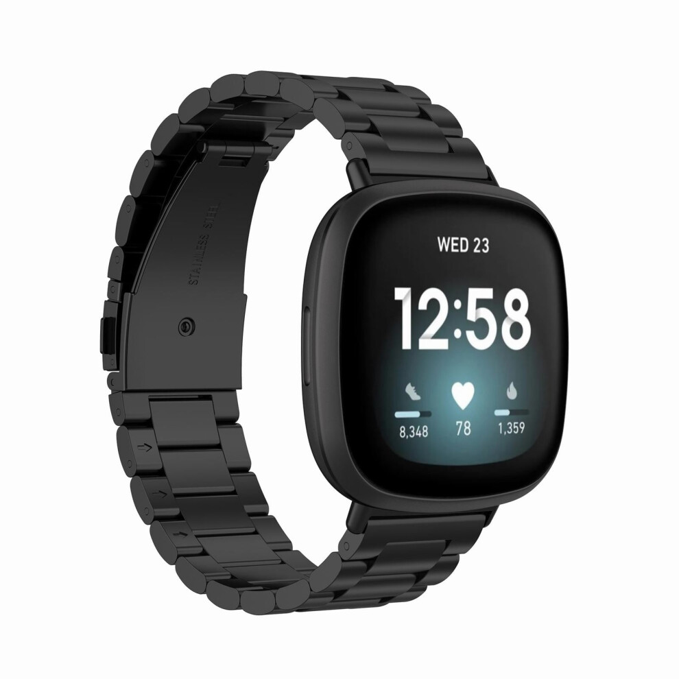Fitbit Versa 4/3 & Sense 2/3 Solid Metal Watch Band 9058772229489