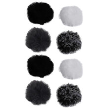 Universal Lavalier Microphone Windscreen - 8pcs Furry Fur Windshield Wind Muff For Lapel Mic