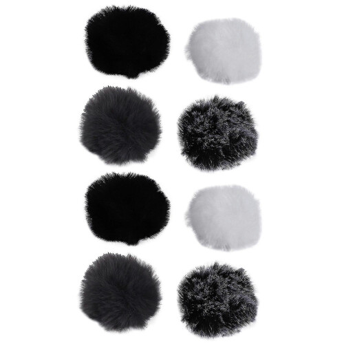 Universal Lavalier Microphone Windscreen - 8pcs Furry Fur Windshield Wind Muff For Lapel Mic