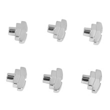 6Pcs Guitar Tuning Peg Buttons Zinc Alloy T Shaped Tuner Heads Replacement for Acoustic Electric Guitar Silver