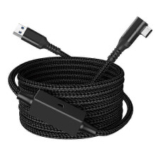 For Meta Quest 3 PICO 4 VR Data Cable 5m USB to Type-C PC Link Streaming Fast Charging Cord with Amp