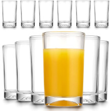 Szklanki do soków, przezroczyste, grube, 6 szt., 5,5 uncji