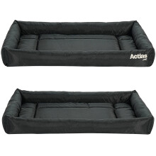 Actiaspet Black Waterproof Dog Crate Bed Large