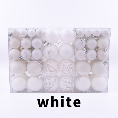 100 White Shatterproof Christmas Bauble Ornaments