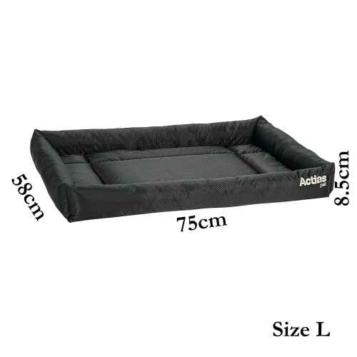 Actiaspet Black Waterproof Dog Crate Bed Large 2