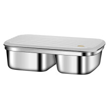 Boîte à bento à 3 compartiments en acier inoxydable 304 de qualité alimentaire