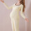 Polyester Maternity Nursing Sleepwear Upgrades for-Cream XL 6