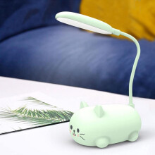 Lampe de chevet et de bureau LED USB pour chat, rechargeable, protection des yeux, sans fil, idéale pour la lecture.