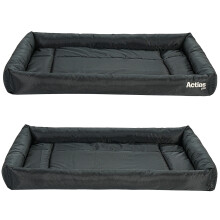 Actiaspet Black Waterproof Dog Crate Bed XL