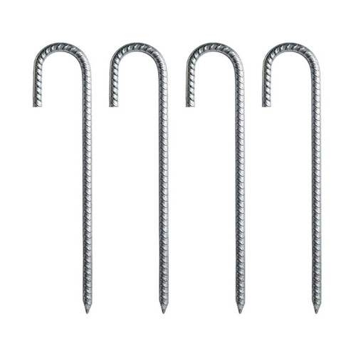 Crúcaí Puball Tromshaothair Cruach Galbhánaithe J-Hook4Pcs