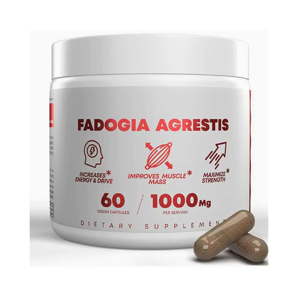 (2PCS) Fadogia Agrestis 1000mg Per Serving Testosterone Supplement for Men (60 Capsules)