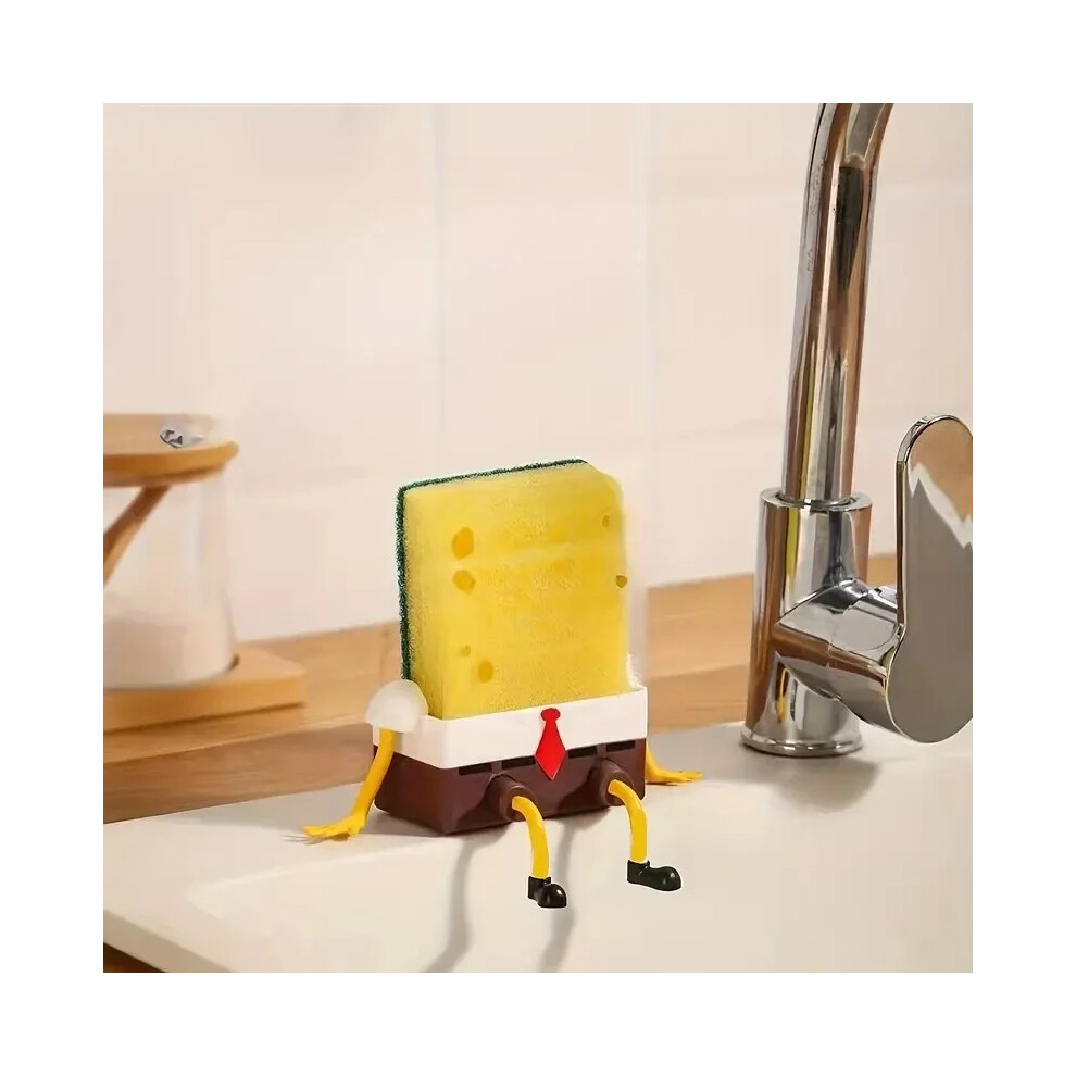 Wall-Mounted Kitchen Sink Drainage Rack And Sponge Holder 742691574223