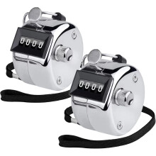 Metal 4-Digit Manual Tally Counter – 2 Pack