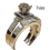 Anello geometrico in argento da donna, taglia 7 1