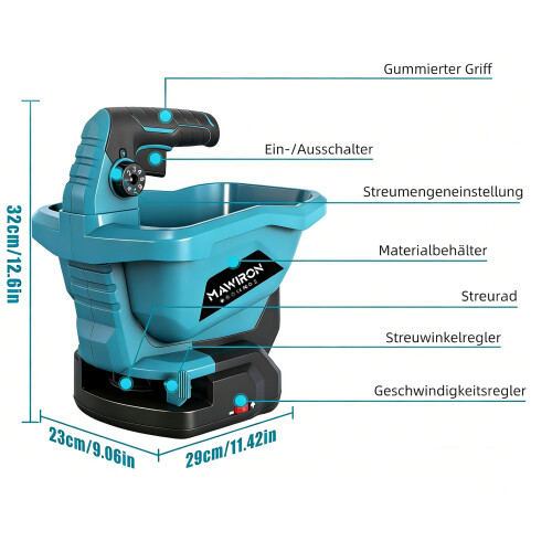 18V Portable Electric Feeding Spreader 6 Speed Adjustable For Farm Use 1
