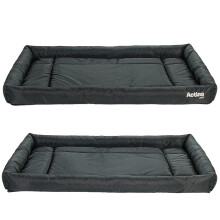 Actiaspet Black Waterproof Dog Crate Bed XXL