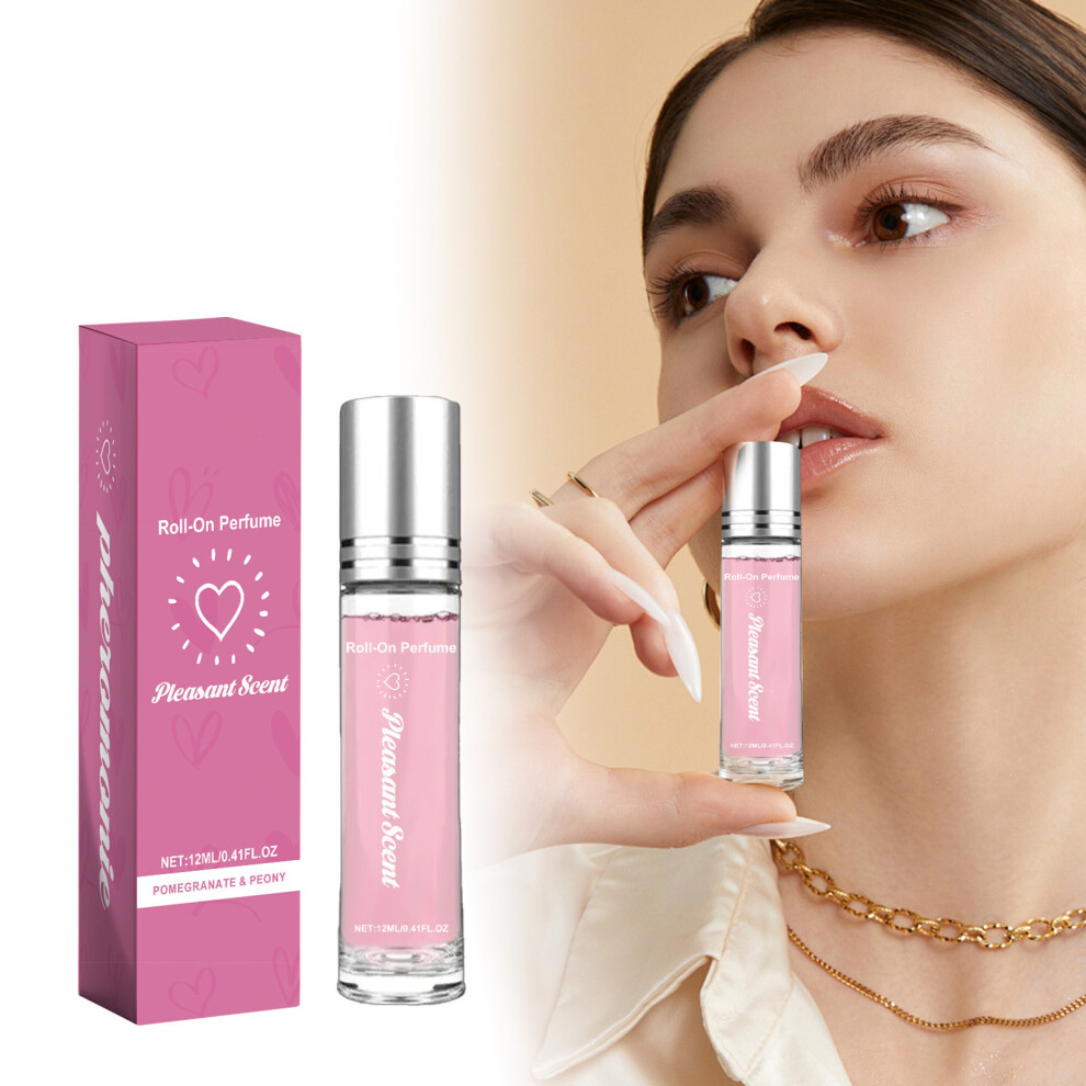 (Pink) Women's Rollerball Perfume Aroma Fresh Long Lasting Elegant Everyday Perfume Showcase Your Confidently 12ml