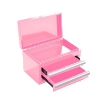 Robuster Werkzeugkoffer aus verchromtem Metall,-Rosa
