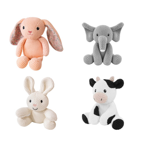 Easter Rabbit Stuffed Animals Sweet Soothing Doll Soft-White 1