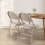 Chaises pliantes robustes en lin avec coussins, lot de 2 2