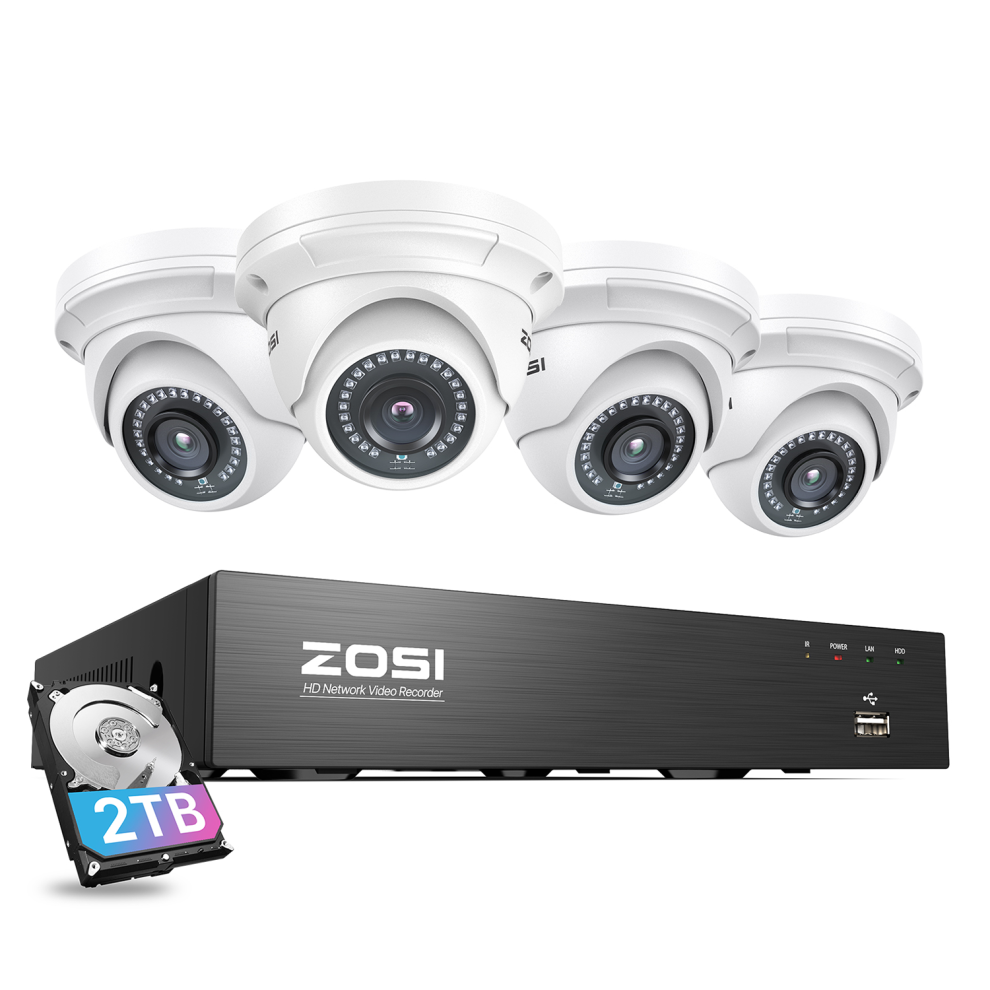 Zosi Entry-Level Poe Cctv Camera 3K 100Ft Ir Night 6941709229412