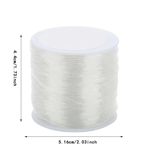 Clear Bead Cord Elastic Thread 328ft 1mm 2