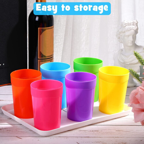 Plastic Cups Reusable BPA-Free 12 Pack 13.7 Oz 1