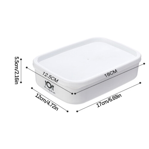 Plastic Rectangular Lunch Box Microwave Safe Refrigerator 1