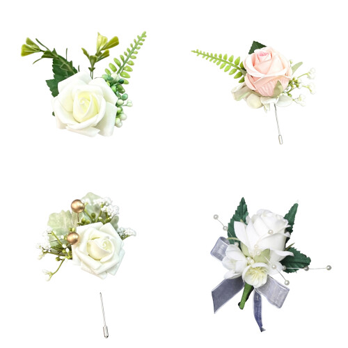 Bruiloft kunstbloem corsages broche pin voor bruiloft-2 1