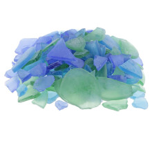 500g de fragmentos de vidro mosaico em cores variadas.