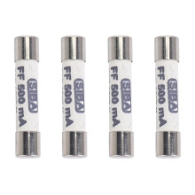 4 fusibili ceramici bianchi da 1000 V 500 mA 6,3 x 32 mm per multimetro