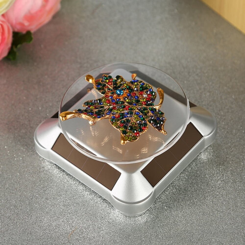 Solar Turntable Rotating Display Stand for Jewelry Watch 2