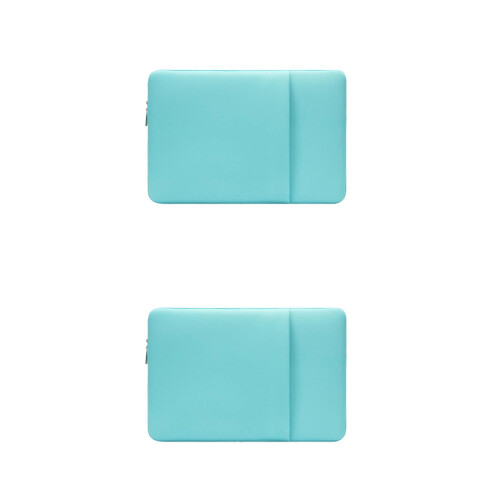 2Pcs Sky-Blue Laptop Sleeve Protective Storage Bag 2