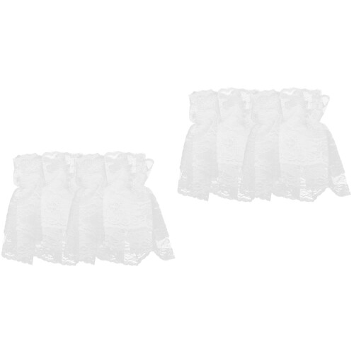 2Paires Accessoires Poignets Pour Fête Et 2