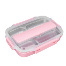 4-cells termisk bentobox i rostfritt stål