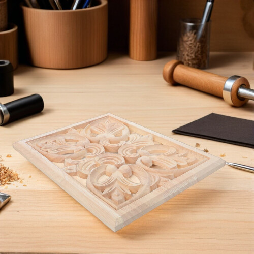 Braune Holzaufleger Für Möbel DIY Dekorative Geschnitzte Elemente 2