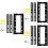 3Pièces Support TV Acier Noir Double Crochet Sécurisé 5