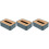 3Pcs Blue Desktop Tissue Holder Plastic Napkin Box for Home Use 3