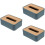 3Pcs Blue Desktop Tissue Holder Plastic Napkin Box for Home Use 5