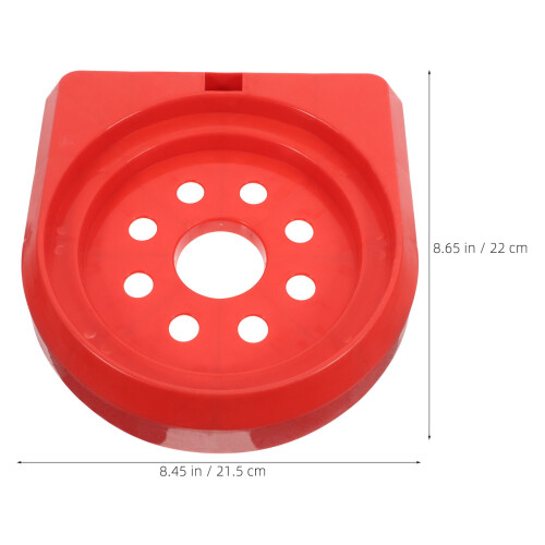 2Pcs Fire Extinguisher Storage Base Plastic Red Non-Slip Floor Holder 1