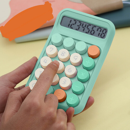Mini-Taschenrechner, 8-stelliges LCD-Display, Bonbonfarben
