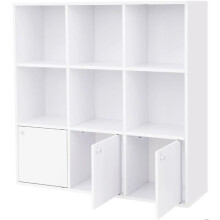 Bibliothèque en bois étagère de rangement pour livres DVD colonne de rangement armoire à étagères