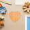 2Pcs Durable Bamboo Heart Craft Base for DIY Mosaic Coaster Making 3