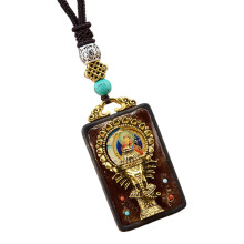 Natural Ebony Wood Elephant Pendant Necklace Hand Crafted-E.