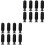 16Pcs Table Football Grip Replacement Black Hard Rubber Handle 2