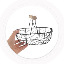 Zwart Keuken Organisator Met Ijzeren Mesh En Handvat