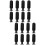 16Pcs Table Football Grip Replacement Black Hard Rubber Handle 6