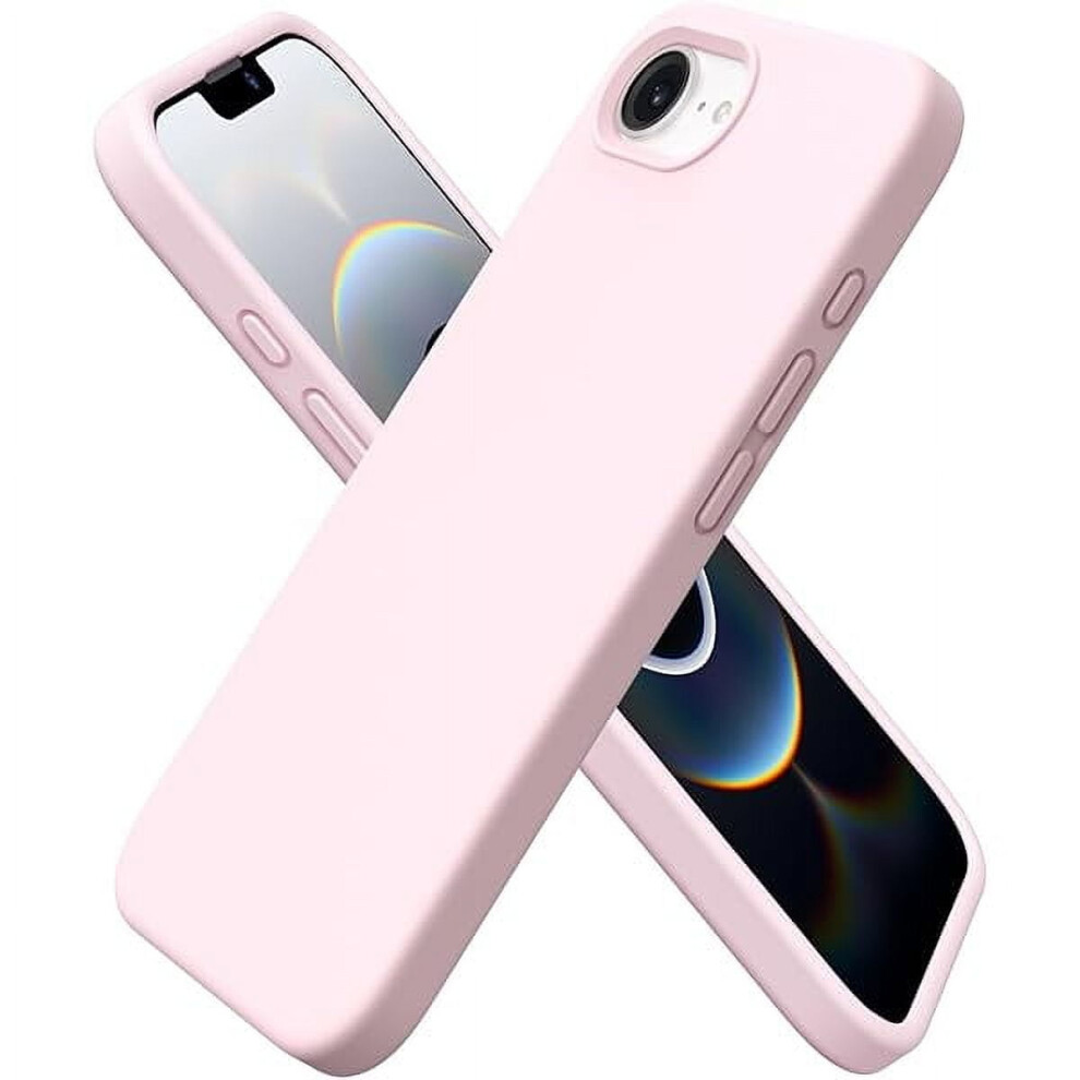 Iphone 16E Case 6.1 Inch 3-Layer Liquid Silicone Chalk Pink 900223140319