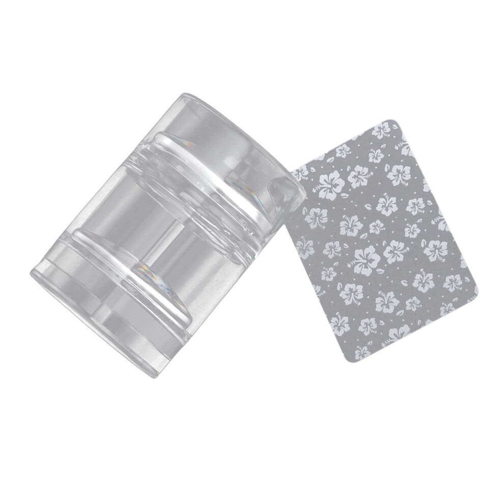 Clear Silicone French Nail Stamper with Scraper