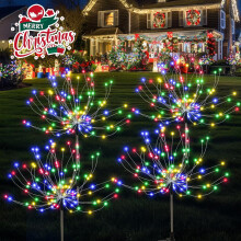 Napelemes kerti lámpák 120 LED-es vízálló, 8 db-os csomagban